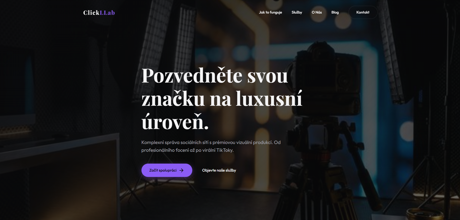 Webové stránky ClickLLab – moderní web pro marketingovou agenturu